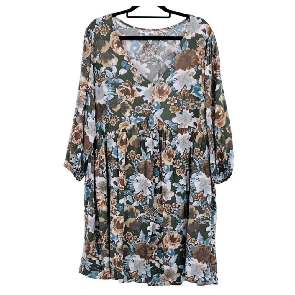 ANDREE Dress Floral Pullover Size 2X